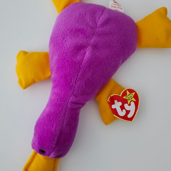 Ty Other - 1993 Fuchsia Patti the Platypus Beanie Baby W/Errors Style # 4025